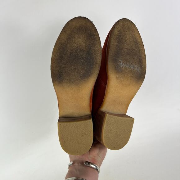 Clarks Desert Boots Women 6.5 Brown Suede Lace Up Ankle Block Heel Casual Bootie - Picture 8 of 10